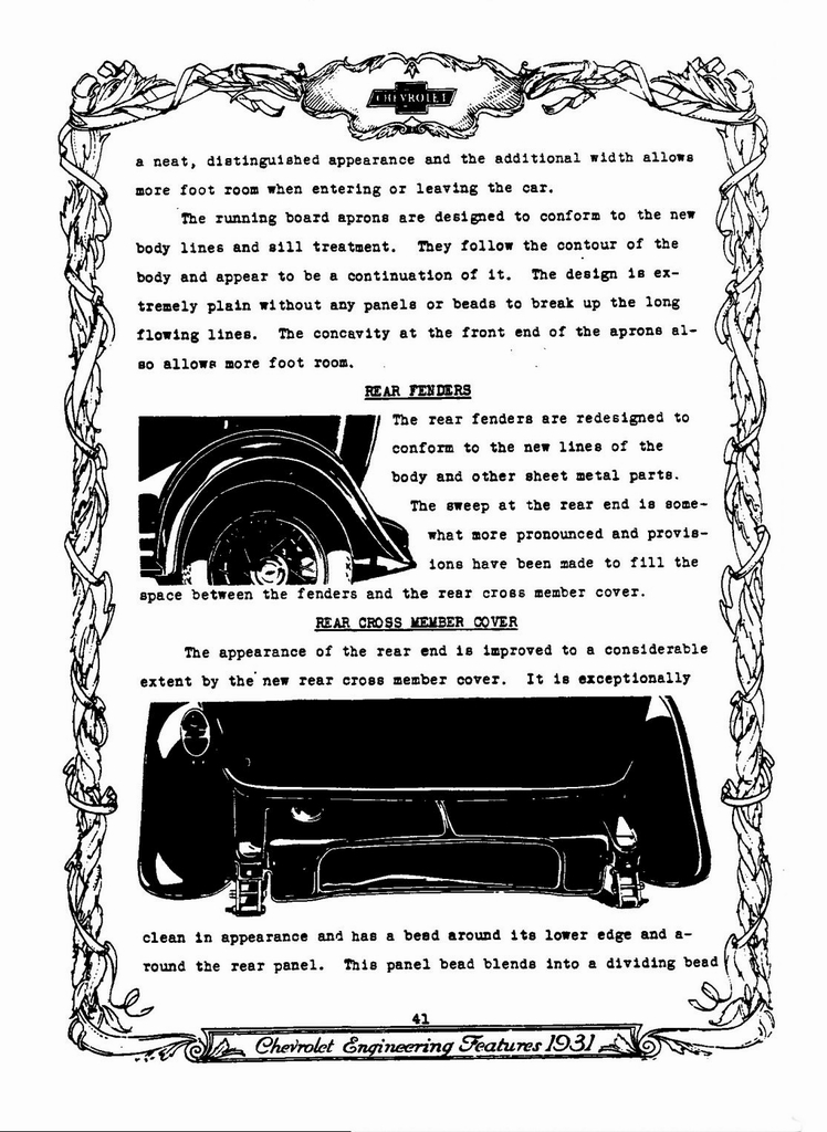 1931 Chevrolet Engineering Features Page 41